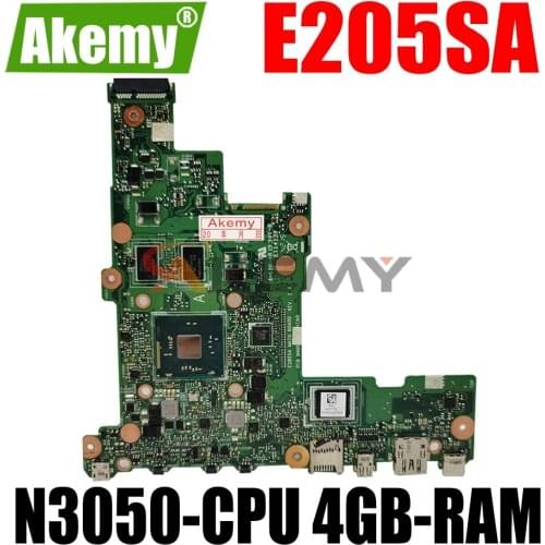 AKEMY E205SA Laptop Motherboard For ASUS EeeBook E205SA Original Motherboard 4GB RAM EMMC-64G N3050-CPU