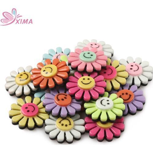 XIMA 20pcs/lot Cute Cartoon DIY Accessories Flower Ladybug Accessories Diy Center Crafts Hair Accessories