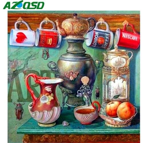 AZQSD DIY Diamond Painting Cup Cross Stitch Kits Picture Of Rhinestones Diamond Painting Mosaic Cartoon Handmade Craft