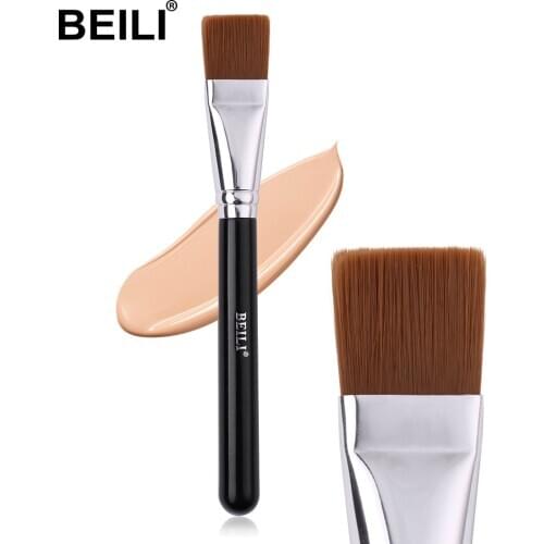 BEILI New Flat Large Foundation Makeup Brushes Liquid BB Cream Soft Synthetic-Fibre Make up Brush Facial DIY Mask Brush