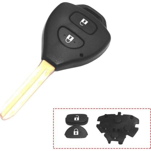 New Flip Remote 2 Buttons Car Key Shell Case Cover NO Chip Fit For Toyota Corolla RAV4 Yaris Camry Hilux Prado