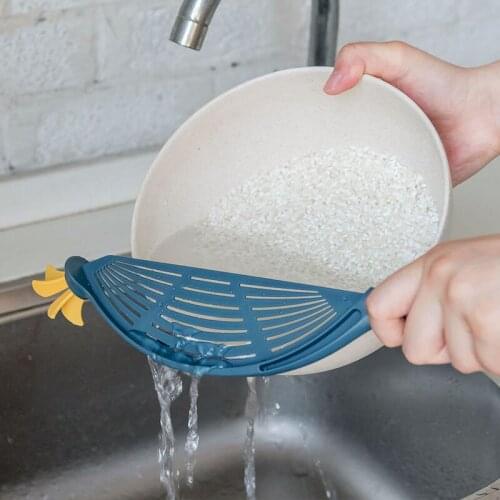 Cooking Rice Spoon Drain Rice Sieve Household Cleaning Drainer Rice Brush Rice Stick Kitchen Cooking Shovels Vegetable Strainer