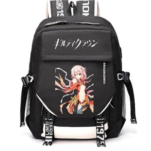 Guilty Crown OUMA SHU YUZURIHA INORI Outdoor Travel Rucksack Casual Schoolbag Student Backpacks