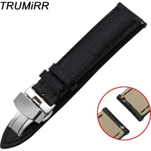 18mm 20mm 22mm Quick Release Watchband Genuine Leather Strap for Breitling Men Women Watch Band Butterfly Buckle Belt Bracelet