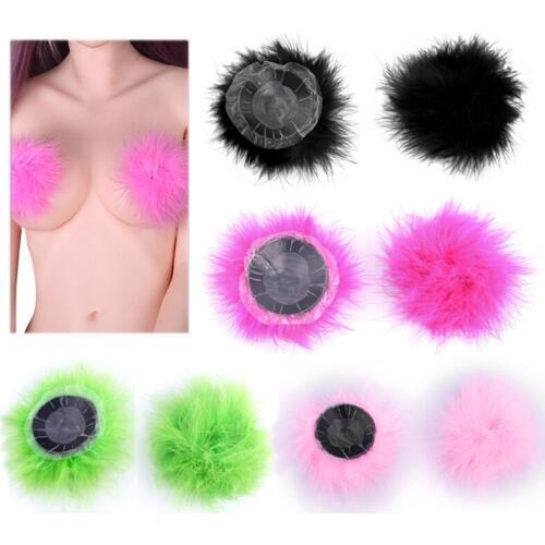 Sexy Invisible Flirting Feather Nipple Stickers Bra Chest Paste for Women Erotic Nipple Covers Bdsm Bondage Adult Toys Sex Games