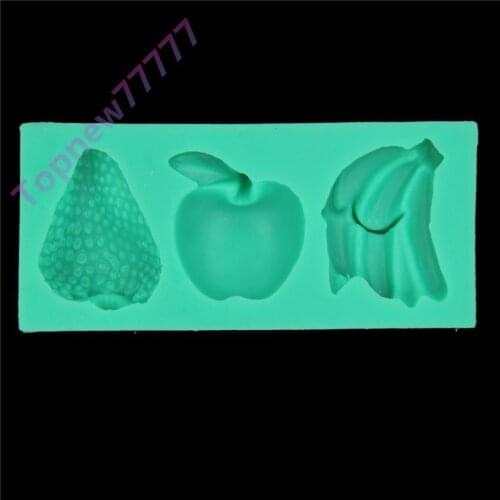 Apple Strawberry Shaped Fruit Silicone Mould Candy Jello Mold DIY Fondant Cake Decorating Tools 1821