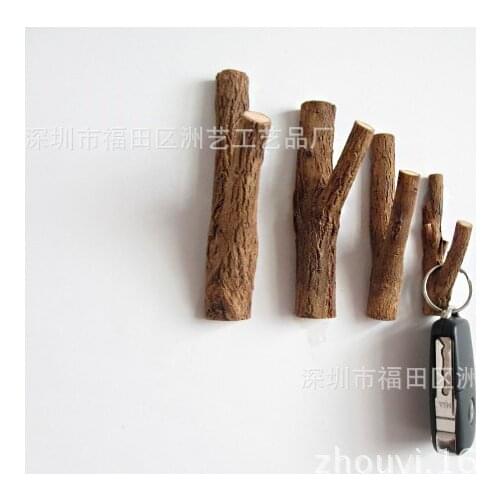 Modern Simple Imitation Log Branch Hook Tree Branch Home Decoration Creative Stereo Resin Refrigerator Magnet Magnetic Stickers