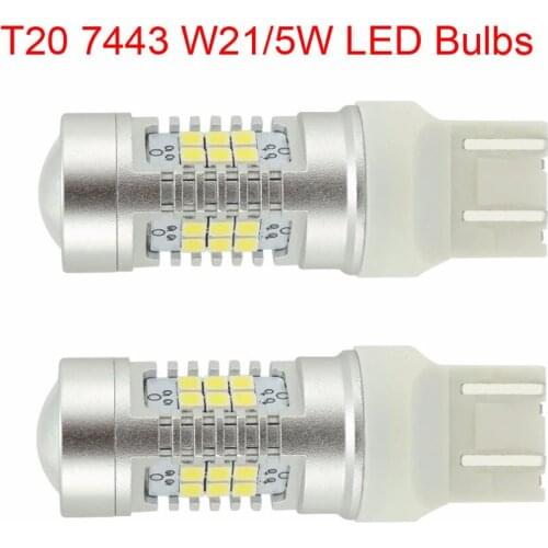 T20 7443 W21/5W LED Bulbs Car Lamp Bulbs 6W 12V Red Amber Yellow White For Turn Signal Reverse Indicator