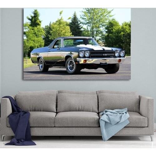 Classic Car Chevrolets Vintage Vehicle Picture Wall Art Posters Fabric Canvas Print Paintings for Living Room Decor