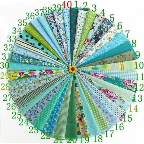 Green Fabric Patchwork For Sewing Scrapbooking Tissu Quilt Pattern Tablecloth Floral Needlework Scraps Green Series 20*30cm