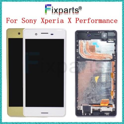For Sony Xperia X Performance LCD Display Touch Screen Digitizer Assembly With Frame F8131 F8132 For Sony Xperia X Performance