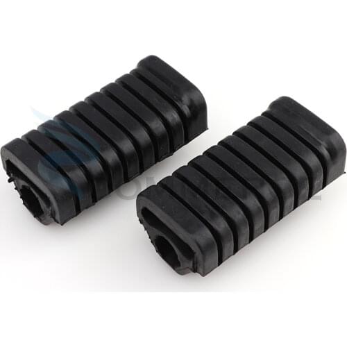 Motorcycle Left & Right Rubber Footrest Pedal Foot Peg Footpeg Cover For Honda WY125 - Black
