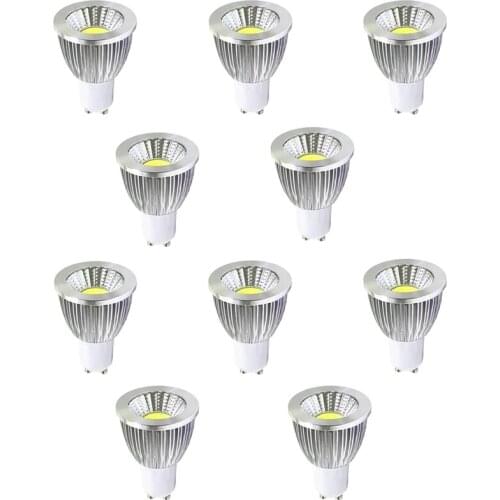 GU10Super Bright LED Spotlight Bulb 6/9/12W Led Lamp bulb AC220/110V Warm/Cold White Energy saving COB Downlight led light 10pcs