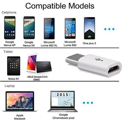 10 Pcs USB 3.1 USB-C Type C Male to Micro USB Female Adapter Converter UY8