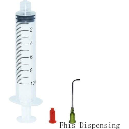 10 Packs 10ml Syringe and 14G Needle 1.5 Inches Angled 90 Degrees