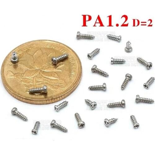 1000pcs/lot PA1.2X3/3.5/4mm GB845 Stainless steel phillips pan / round head self tapping screw