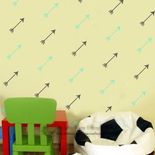 26 Pcs Arrow Pattern Removable Wall Sticker Vinyl Decal Kids Nursery Decor Art Custom availalble 2 colors Mural Wallpaper D481