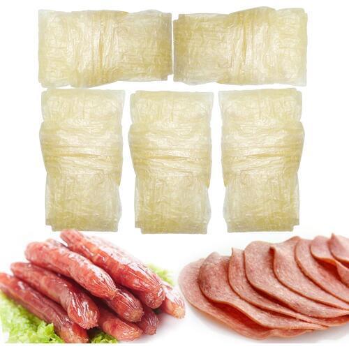 5PCs Meat Casing for Sausages Hot Dog BBQ Grilled Sausage Salami Meat Party Food Maker Sausage Shell Packaging Tools Inedible