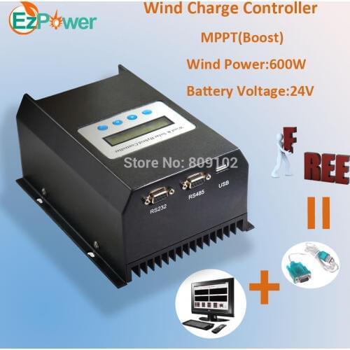 600W 24V MPPT wind street light controller (Boost) , RS communication, LCD display
