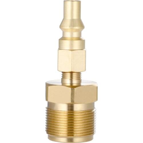 Propane Brass Adapter Quick Connect Fitting 1/4" Disconnect Plug with 1lb Bottle Tank Thread for RV Portable BBQ Camper Grill