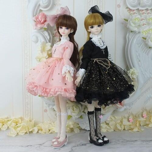 1/6 1/4 1/3 Scale BJD Clothes Accessories Lolita Palace Vintage Dress for BJD/SD YOSD MSD SD13 12" Figure Doll Accessories