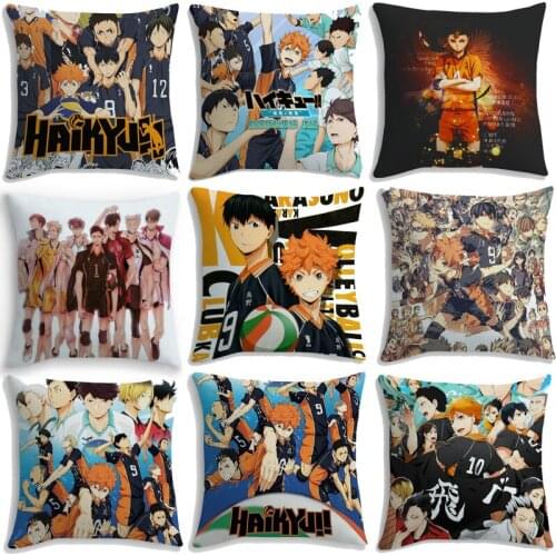 Anime Haikyuu!! Hinata Shouyou Kozume Kenma Singel-Sided Printing Pillowcase Volleyball Junior Cartoon Pillow Case Cushion Cover