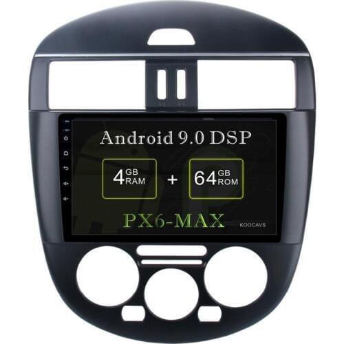 KOOCAVS 9" IPS Android 9.0 Car GPS Radio Player for Nissan Tiida Radio 2011 2012 2013 2014 with 4GB+64G Multimedia