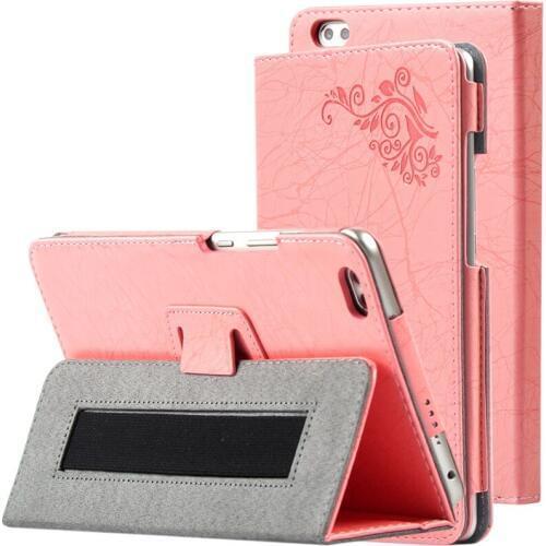 Print Flower PU Leather Case Cover for Huawei Mediapad Honor Waterplay 8.0 inch HDL-W09 HDL-Al00 Tablet with Hand Holder