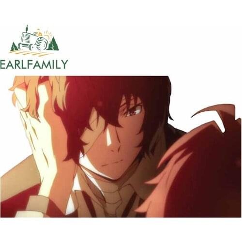 EARLFAMILY 13cm x 8cm For Bungou Stray Dogs Car Stickers Waterproof Decal Refrigerator Custom Printing Scratch-Proof Decor