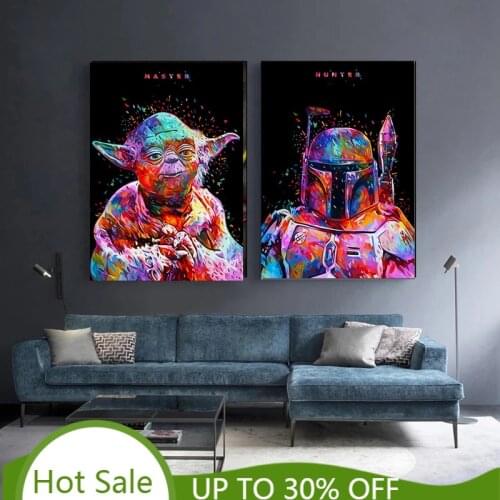 Star Wars Movie Canvas Paintings Darth Vader Yoda Posters Creative Prints Modern Art Wall Picture for Living Room Decor Cuadros