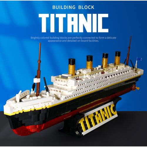 Creator Expert Cruise Liner Moc Bricks Speed Boat Modular Sea Travel Ideas Model Building Blocks SY0400 Titanic 1333Pcs Toys