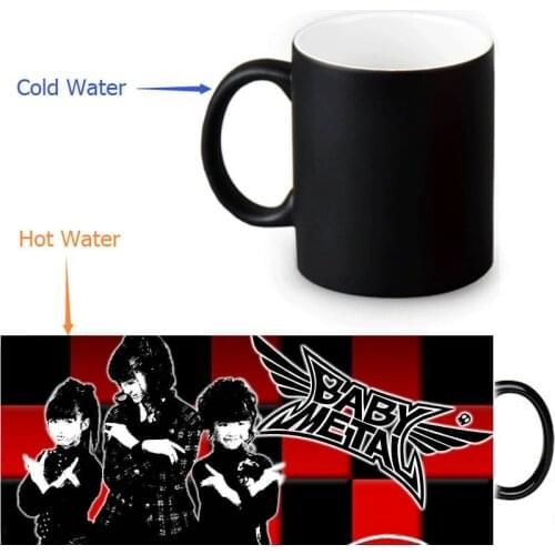 BABYMETAL Mug 350ml/12oz Coffee Mugs Heat Sensitive Mug Color Transforming Milk Tea Porcelain Cups