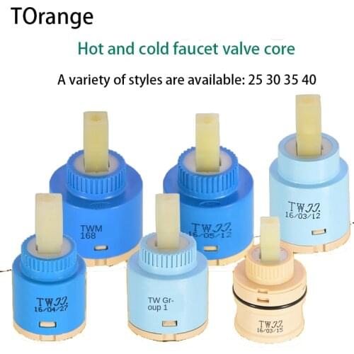 Kitchen basin faucet ceramic valve core 25/35/40 water heater water mixing valve core switch repair parts