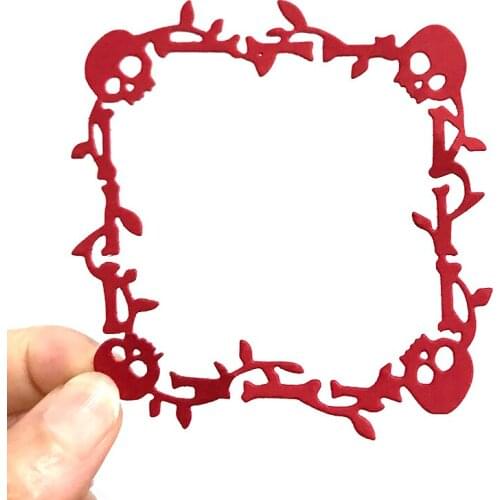 Miss Vintage 2021 New Halloween Skull Frame Metal Cutting Dies For DIY Decoration Scrapbooking Craft Making Paper Card Die