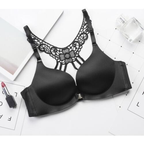 Fashion Front Closure Butterfly Racerback Brassiere Bras Sexy Backless Bra Push Up Bra For Women
