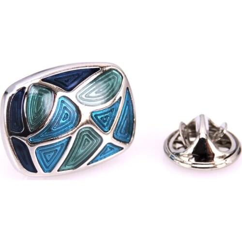 Mens Brooch Scarf Hat Accessories Blue Shell Pattern Clip Neckpin Badge Pin Woman Wedding Couple High Quality Jewelry Gifts