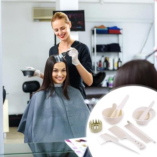 8pcs Durable Hair Coloring Sets Dyeing Color Stirring Bowls Comb Hairdressing Mixing Styling Tools Kit Hair Dyeing Tools