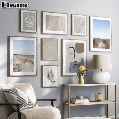 Modular Abstract face WALL HOME DECOR canvas print For living room poster and Prints Nordic Creativity line custom painting