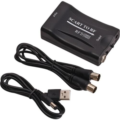 SCART to RF Coax Converter Adapter SCART Digital Signal to RF Analog Signal For DVD/Blu-ray player so on