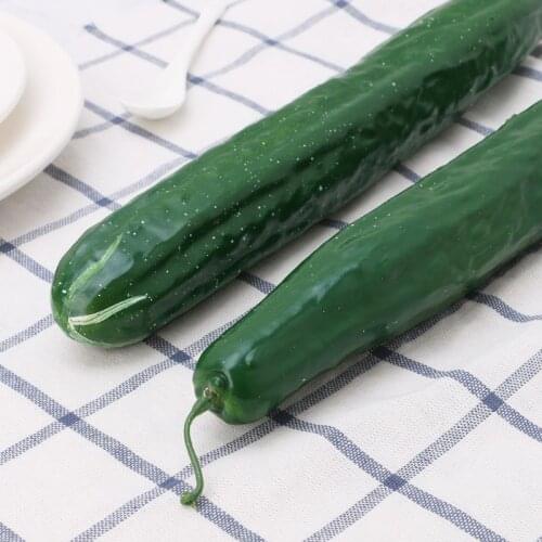 Lifelike Artificial Cucumber Simulation Fake Vegetable Photo Props Home Kitchen Decoration Kids Teaching Toy