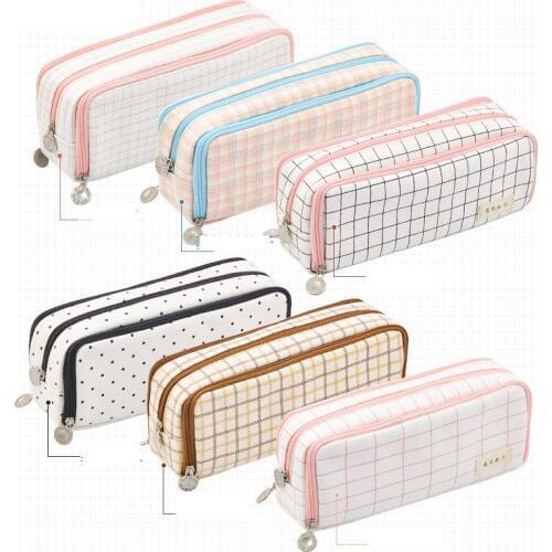Kawaii 3 Layer Large Capacity School Pencil Case Cosmetic Bags Office Supplies 2021 Pencil Box Pouch Stationery for Girls Gift