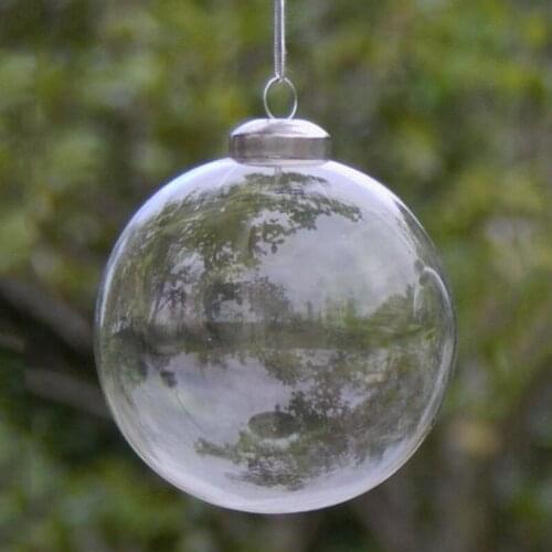 2pcs/pack Diameter=15cm Big Size Transparent Glass Globe Christmas Tree Hanging Decorative Handmade Pendant Friend Gift
