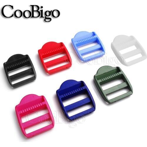 5pcs Size 1"(25mm) Plastic Assorted Color Ladder Lock Slider Adjustable Buckle For Backpack Straps Webbing Parts Accessories