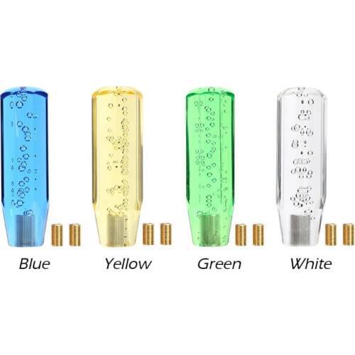 Bubble Crystal Manual Car Shift Knob For Auto Stick Shifter Gear Lever Shifter Crystal Bubble Yellow Blue Green Transparent