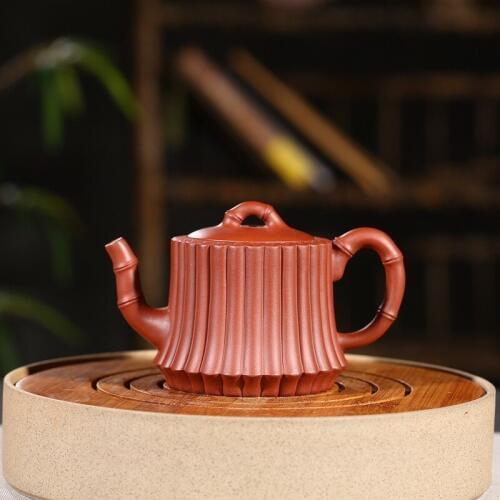 Ore quality goods famous recommended all hand peng-cheng gu bundle of bamboo pot a ball hole undertakes the teapot