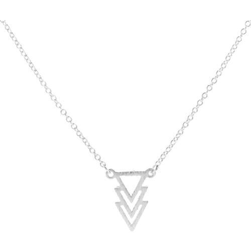 SMJEL Wholesale Simple Europe Vogue Jewelry Long Chain 3 Triangle Necklace for Women Birthday Gift 10pcs-CN077
