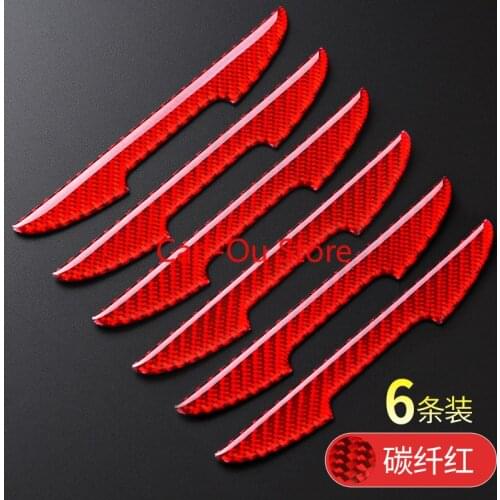 Universal Car Door Anti-Collision Strip Carbon Fiber Anti Scratch Patch Rearview Mirror Protection Paste Door Edge Strip