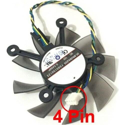 75MM FD8015U12S DC12V 0.5AMP 4PIN Cooler Fan For GTX 560 GTX550Ti HD7850 Graphics Video Card Cooling Fans