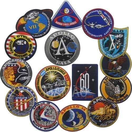 Patches USA Tactical VOYAGER EMBLEMS Patch Outdoor Apollo Mission Armband Badge Stickers USA Patch Set 1 7 8 9 10 11 12 13 14