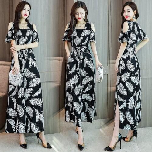 Women Floral Long Jumpsuits Romper Sets With Breast wrap Female 2021 Summer Short Sleeve Flowers Long Wide Leg Jumpsuits Suits